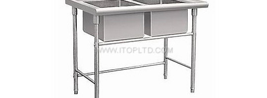 stainless steel economical  double Sink Bench
